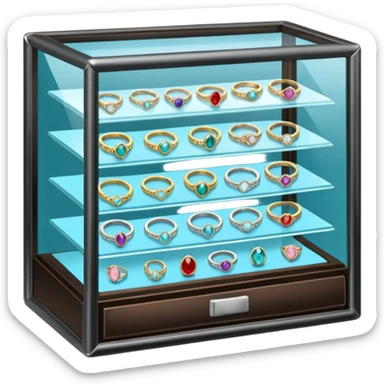 jewelry display case at Walmart sticker