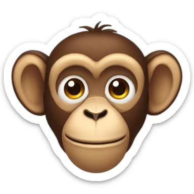 monkey with big ears sticker