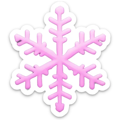 Pink snowflake sticker