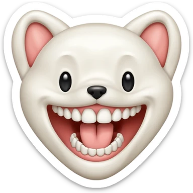 Make the canine teeth longer sticker