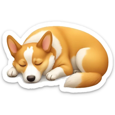 Corgi sleeping sticker