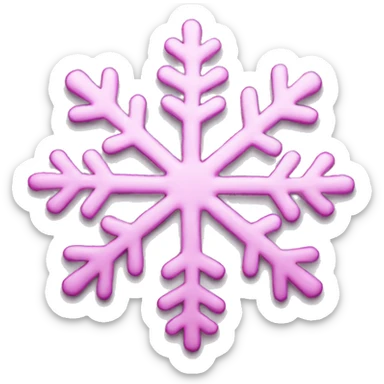 Pink snowflake  sticker