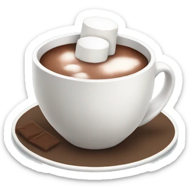 A cup of hot cocoa with marshmallows (no face) sticker