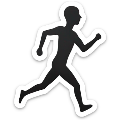 white runner emoji sticker