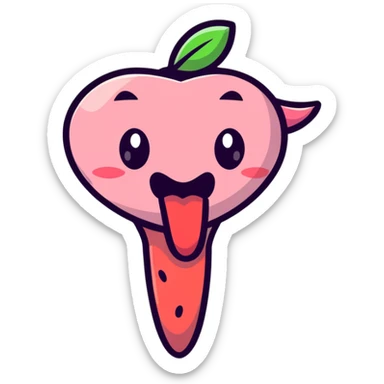 cute face with tongue sticking out tasting something delicious sticker