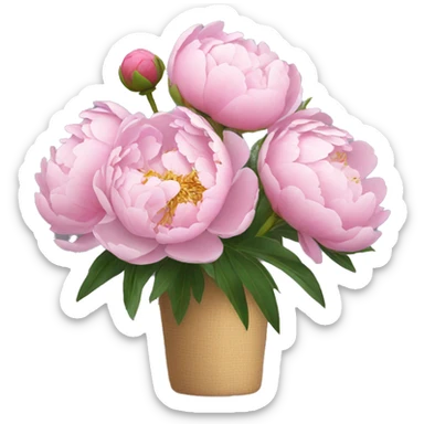 Peonies bouquet sticker