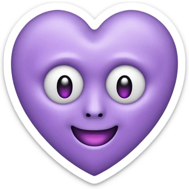 Light purple heart emoji with a Ghostface face sticker