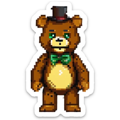 Freddy Fazbear bear animatronic sticker