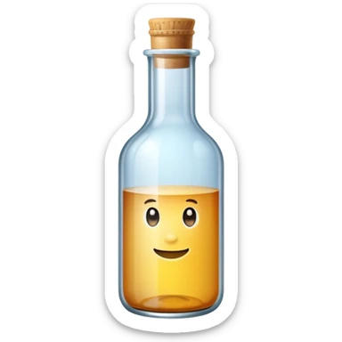 An empty bottle labeled 0 ml. sticker