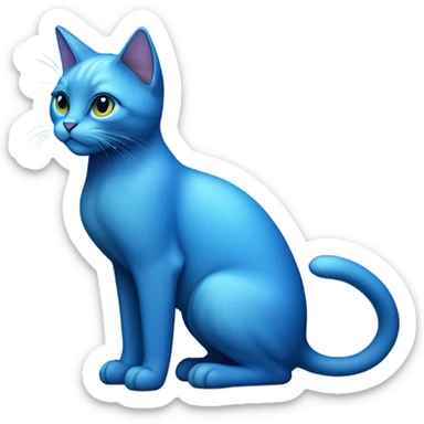 blue cat sticker