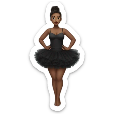 full-body-curvy-балерина-black-tutu-white-knickers sticker