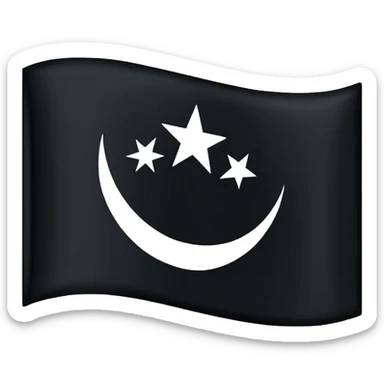 Black flag shahada in middle sticker
