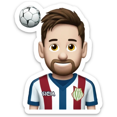 Messi with racing club of Avellaneda shirt  sticker