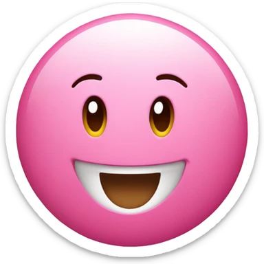 Pink excited face sticker