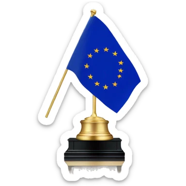 european-union-flag on trophee circle sticker