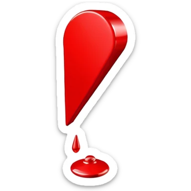 red exclamation mark sticker