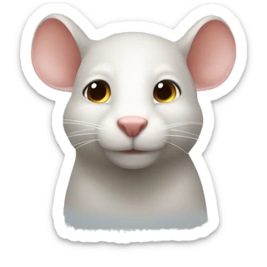 Quiero ver un ratón con un redonde de santo en su cabeza sticker