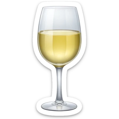 White wine glass sticker