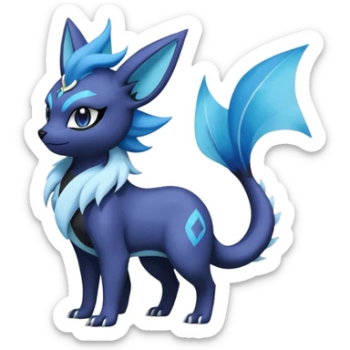 Luxray-Absol-Noibat-Vaporeon-Dewott-fusion sticker