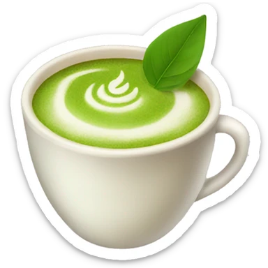 A yummy matcha latte sticker