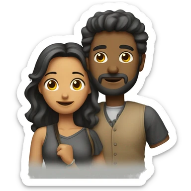 Pareja besándose  sticker