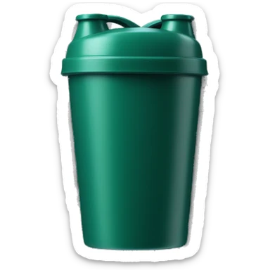 Dark black-green protein shaker cup sticker