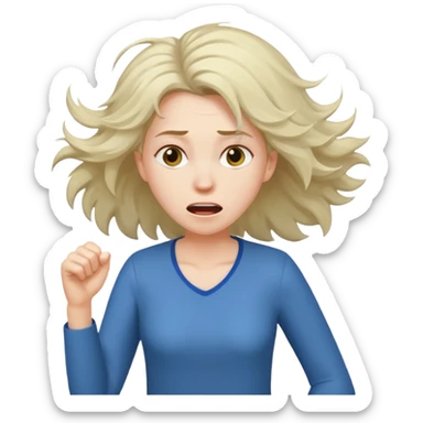 Late to work (female) sticker