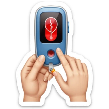diabetes meter test finger blood sticker