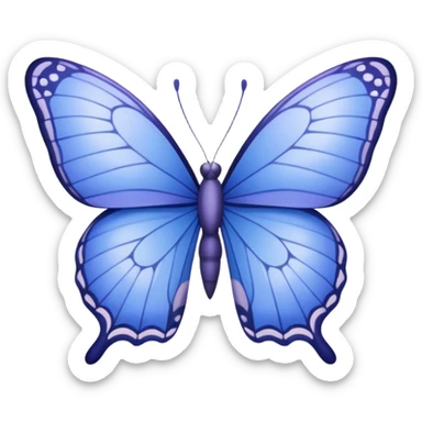 Periwinkle butterfly sticker