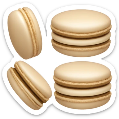 beige macaron sticker