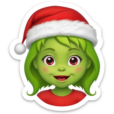 Grinch baby girl sticker