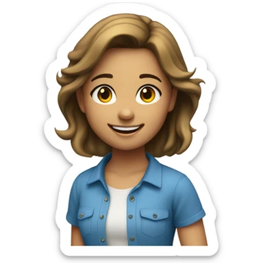 smiling girl with blue shirt that says Central Heights sticker