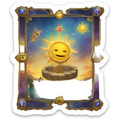 Créer une carte de Tarot Emoji XIX ARCAN soleil sticker