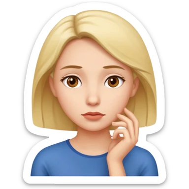 The woman is wondering sticker