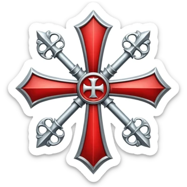 the cross patea  of the knights templar sec xi sticker