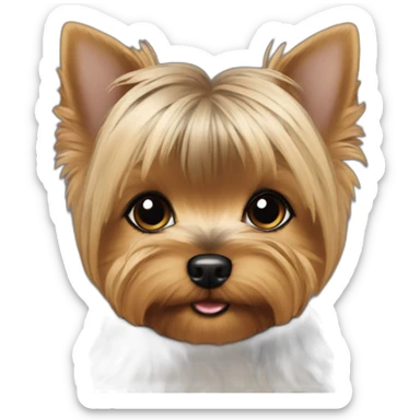 Light Short hair yorkie baby sticker