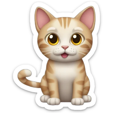 cat that is pretending to understand sticker