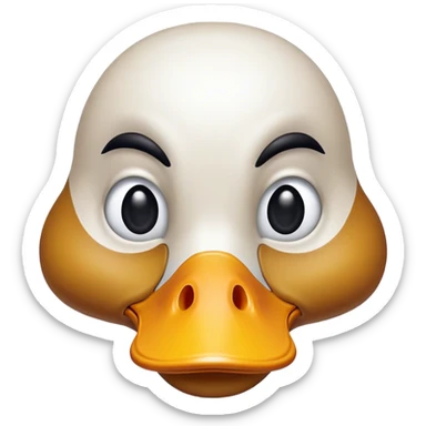 dead duck front face view with crosses instead of sticker