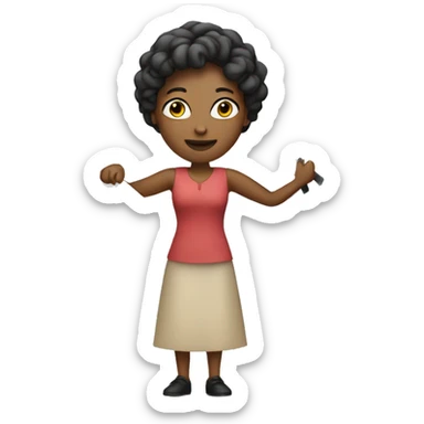 Woman holding 4b movement sign sticker