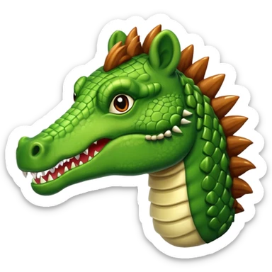 Crocodile horse sticker