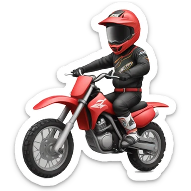 chinese dirt bike rider sticker