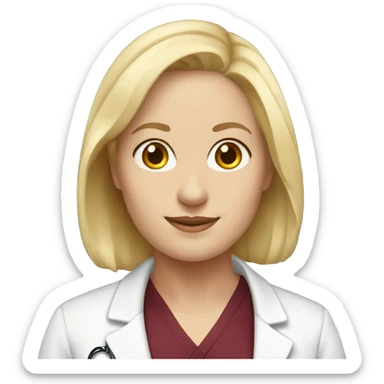 harvard physician white woman blonde hair sticker