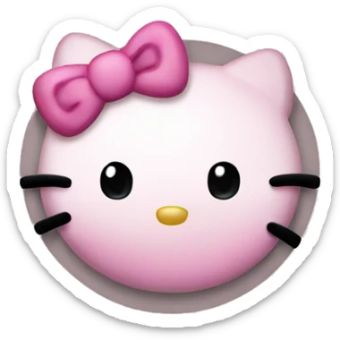Hello kitty circle sticker