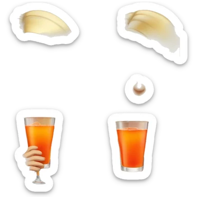 Two girls one blonde and one brown hair drinking aperol sticker