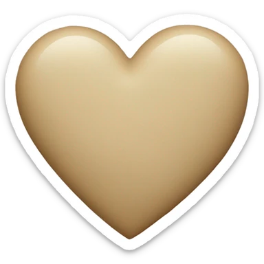 Beige heart  sticker