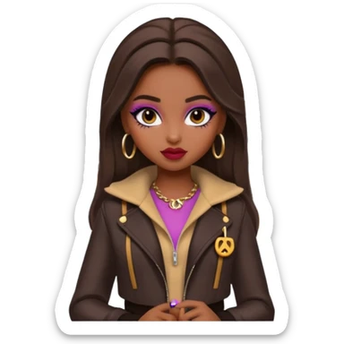 a pretty bratz dusky girl in a metro sticker