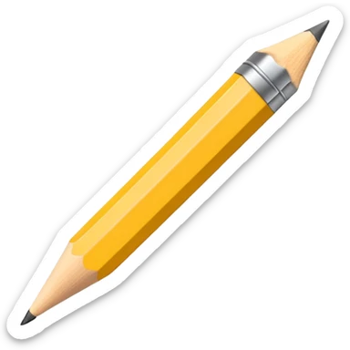 yellow pencil with sharpened point sticker