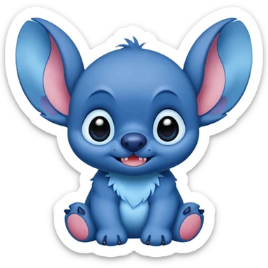 Stitch mignon  vrai  sticker