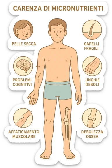 corpo umano in carenza di micronutrienti in italiano sticker