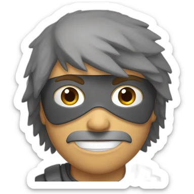 a mix of bear and eagle grey and hairy ninja sticker